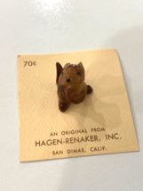 Vintage Hagen Renaker Miniature Chipmunk Figure on Original Paper Card NEW - £13.80 GBP