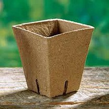 Jiffy Pot, Single Square, 3.0&quot; X 3.0&quot;, Pack, Pots, 10 Cells, Biodegradable - £14.38 GBP