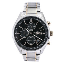 Hugo Boss HB1513473 Grand Prix Mens&#39; Silver &amp; Rose Gold Chrono Watch + Gift Bag - £92.72 GBP