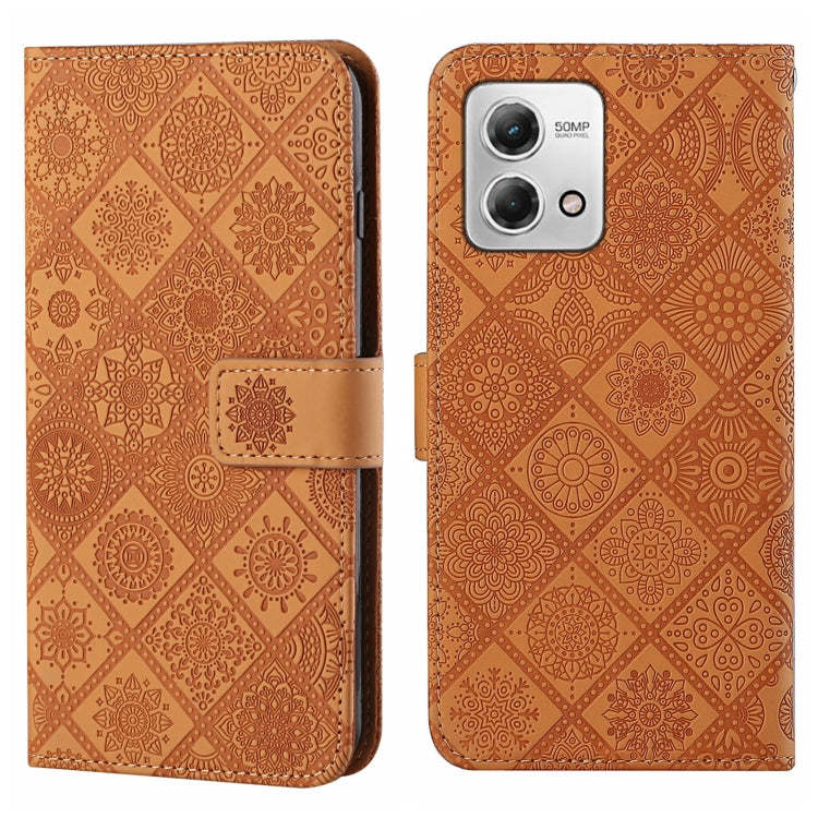 For Motorola Moto G Stylus 5G 2023 Ethnic Style Embossed Pattern Leather Phone C - £3.06 GBP