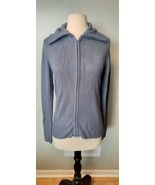 Sweater Mossimo Supply Soft Ribbed Full Zip Medium Gray Blue Casual  - €10,74 EUR