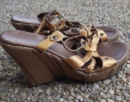 Bronze Wedges - Size 38 (Approximate US  Size 7.5) - £11.18 GBP