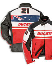 Q Ducati Hero Motorcycle Leather Jacket 2010 For Men - £187.63 GBP