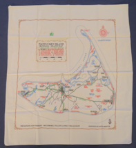 NANTUCKET ISLAND BANDANA MAP Printed Vintage Suitable For Framing FREE S... - $723.81 MXN