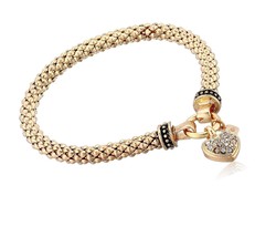 Women&#39;s Boxed Bracelet Pave Heart Stretch, - £57.55 GBP