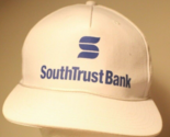 Vintage South Trust Bank Hat Cap White and Blue Snapback ba1 - $11.87