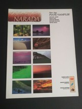 Narada New Age Piano Sampler Sheet Music Song Book 1990 Jones Lanz Brewer Gratz - $7.99