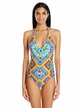 Jessica Simpson Tye Dye Lace Back Maillot One Piece Swimsuit, S Small 9452-2 - £38.80 GBP