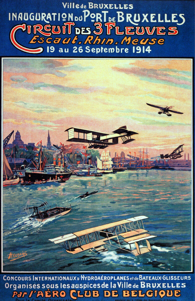 Aviation Vintage Decoration  Design Poster.Belgique CLUB.Art Decor 1046i