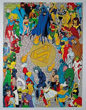 1993 DC Universe poster:Supergirl,Wonder Woman,Batman,Green Lantern,Superman,JLA - £15.77 GBP