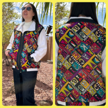 Vtg Bob Mackie Windjacke 2Piece Trainingsanzug Damen M Tragbar Kunst Alp... - $2,287.80 MXN