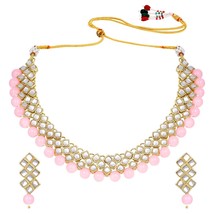 Gold Plated Indian Ethnic Kundan Pearl Fancy Bridal Traditional Choker N... - £19.49 GBP