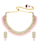 Gold Plated Indian Ethnic Kundan Pearl Fancy Bridal Traditional Choker N... - £19.45 GBP