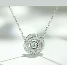 0.75ct Simulated Diamond Knot Pendant Necklace For Women&#39;s 14k White Gold Plated - £73.55 GBP