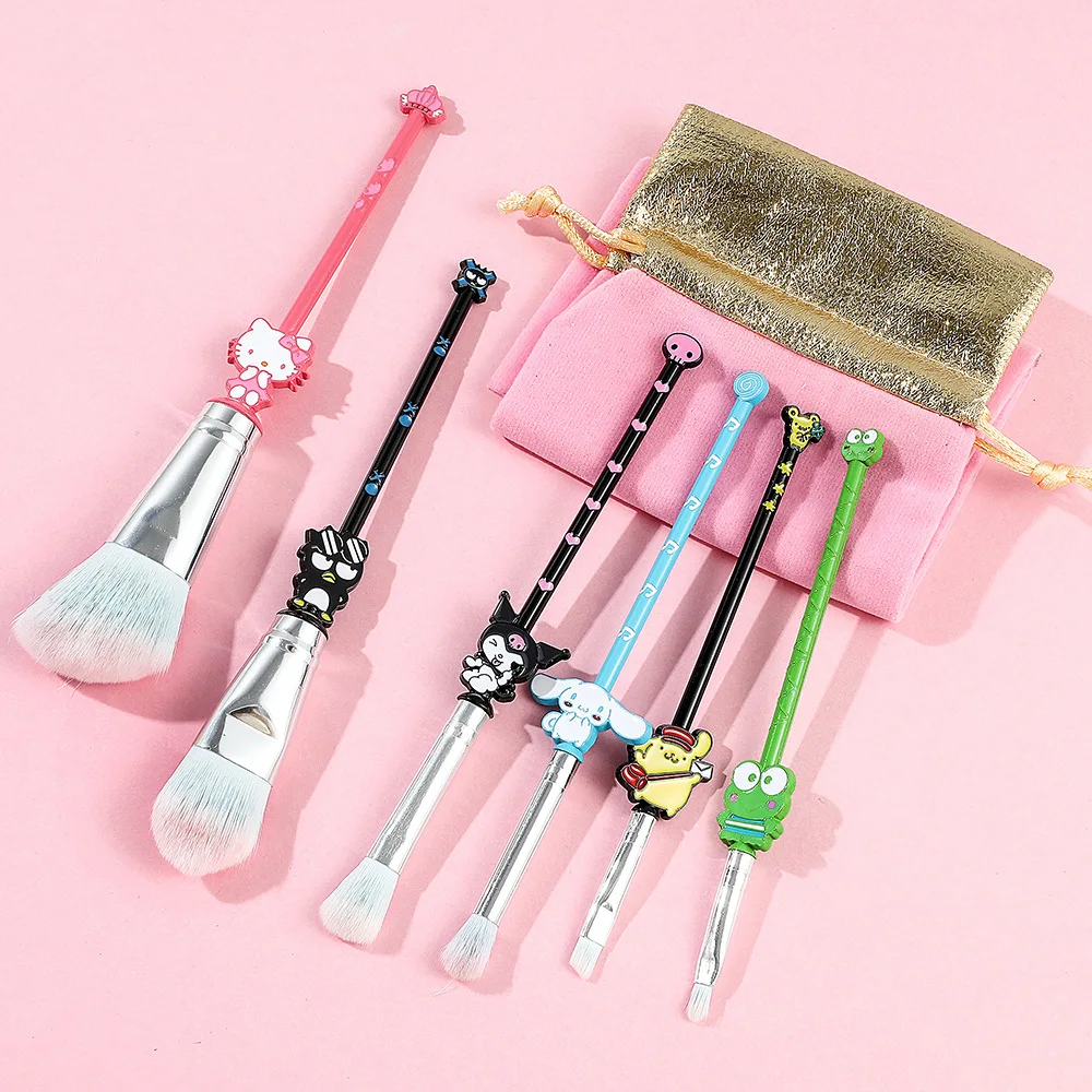 Sanrio Kuromi Cinnamoroll Hello Kitty Kawaii Makeup Brush Set Cartoon Eye Shadow - £12.18 GBP+
