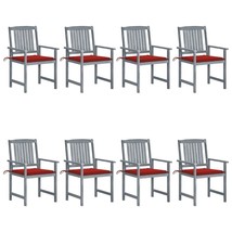  Patio Chair Set of 8 Gray Solid acacia wood Standard Durable - $16,122.84 MXN