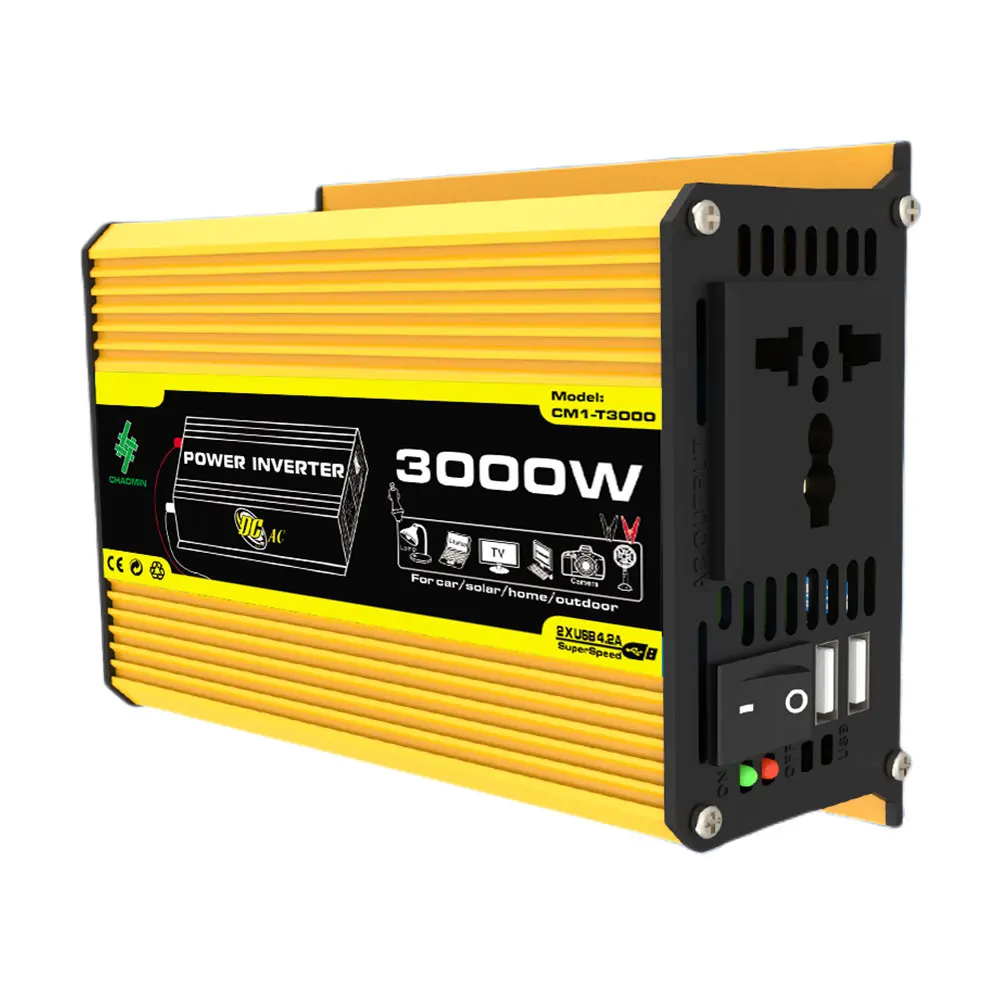 3000W Car Power Inverter DC 12V To AC 220V Vehicle Intelligent Inverter Dual USB - £33.52 GBP+