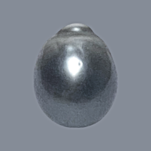 Oval Bottom Round 16.8 Carat 12.8 x 16.1mm Peacock Gray Tahitian Sea Pearl Loose - $153.45