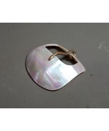 Old Large Vintage Mother of Pearl Abalone Shell Iridescent Belt Buckle - €15,94 EUR