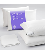 Niagara 4 Pack of Pillow Protectors with Zipper, Queen Size, Effective D... - £20.40 GBP