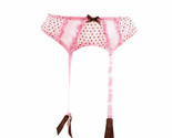 AGENT PROVOCATEUR Womens Suspenders Playful Polka Dot Pink Size M - £65.91 GBP