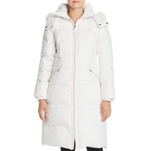 Cole Haan Down Quilted Long Sleeve Hooded White Full Zip Puffer Coat Women&#39;s M - $116.09