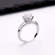 Classic 2 Ct Round Diamond Rings For Women 925 Sterling Silver Wedding Party Rin - £43.18 GBP