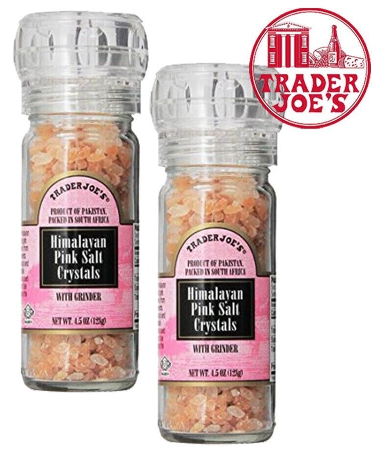 2 PacksTrader Joe's Himalayan Pink Salt Crystals Spice with Built in Grinder - $13.90