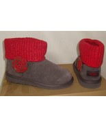 UGG Southern Belle Brown Red Cuff Mini Boots KIDS Size US 13 NEW - €60,09 EUR