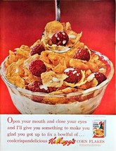 KELLOGG&#39;S CORN FLAKES - Cereal - Breakfast - Kellogg Co.  1964 VTG Print Ad - $11.28