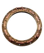Antique Bronze Rust Finish Nautical Marine Ship Porthole Wall Mirror Dec... - $872.57 MXN
