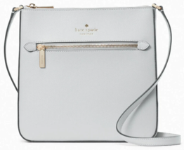 Kate Spade Sadie North South Crossbody Bag Gray Leather K7379 NWT Grey $299 FS Y - £73.78 GBP