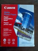 K462S Canon Photo Paper 50 Sheets 8.5x11" Matte 8.5 Mil 45Lbs Inkjet Printers - $11.14