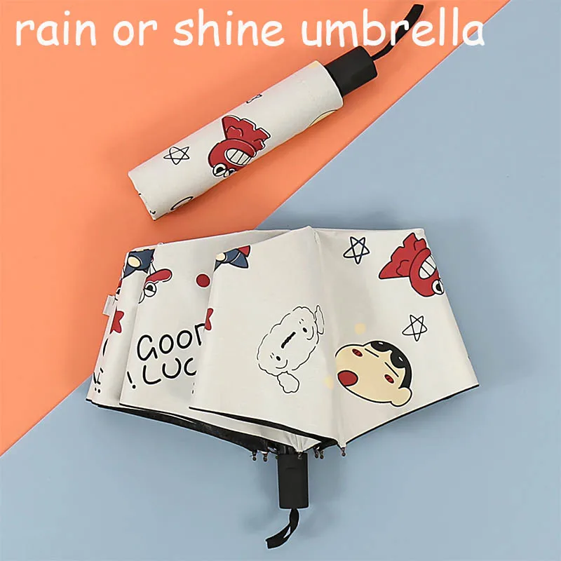 Kawaii Crayon Shin-Chan Anime The New Foldable Automatic Sunny Rain Dual Purpose - £17.47 GBP+