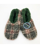 Snoozies Men&#39;s Slippers Boucle&#39; Plaid Brown &amp; Green Men&#39;s Large 11/12 - £11.67 GBP