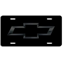 Chevy art black auto vehicle art aluminum license plate car truck SUV tag - £13.55 GBP