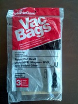 Home Care Type U Vacuum Bags For Royal Dirt Devil, Ultra / Magnum MVP &amp; Swivel - £5.53 GBP