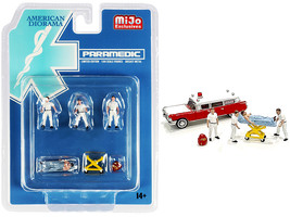 &quot;Paramedic&quot; 6 piece Diecast Set (4 Figurines and 2 Accessories) for 1/64 Scale M - £22.25 GBP