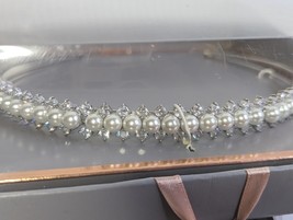 Pearl Tiara Headband Believe Brilliance  Cubic Zirconia Princess Fine Si... - $39.88