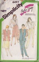 Simplicity Pattern 6497 Size 12 Misses&#39; Pants, Skirt, Shirt And Lined Vest Uncut - £3.11 GBP