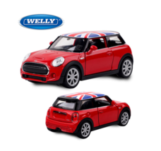 1:38 4.75&quot; Welly Diecast MINI Cooper Car New Mini Hatch Red - £21.60 GBP
