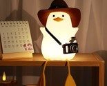 Cute Cowboy Duck Lamp, Silicone Duck Light With Cowboy Hat &amp; Mini Camera... - $43.69