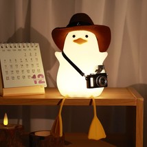 Cute Cowboy Duck Lamp, Silicone Duck Light With Cowboy Hat &amp; Mini Camera &amp; Usb R - £36.01 GBP