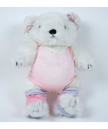 GORHAM WHITE BALLERINA BALLET TEDDY BEAR 1985 PLUSH STUFFED ANIMAL PINK ... - $12.97 CAD