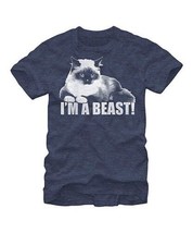 $22 Chin Up Apparel Navy Heather &#39;I&#39;M A Beast&#39; Tee - Men&#39;s Size Medium NWOT - £16.50 GBP