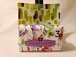 Via Mercato No 3 Pepe Rosa Lavender Vanilla B EAN Italian Bar Soap &amp; Glass Dish - £21.32 GBP