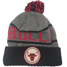 Chicago Bulls NBA Beanie Hat MITCHELL &amp; NESS Black Gray Bulls Beanie OSFA - £19.41 GBP