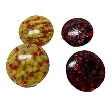 Vintage Round Resin Clip On Earrings Lot of 2 Sets - $28.49