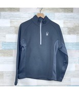 SPYDER Outbound Half Zip Pullover Sweater Black Fleece Sweater Mens Medium - $44.54