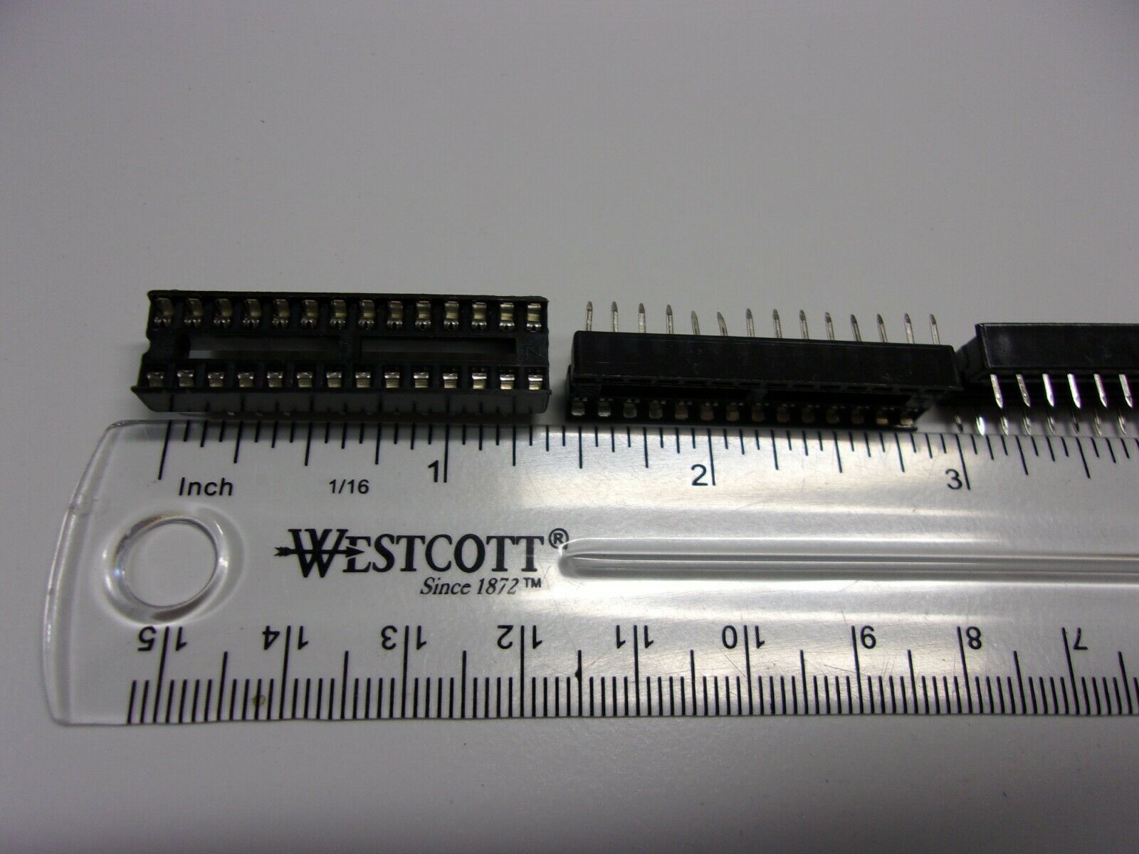 5 Pack Lot DIP28 DIP IC Sockets 28 Pins 2 Rows 14 Pins Sides Integrated Circuit Item image 9